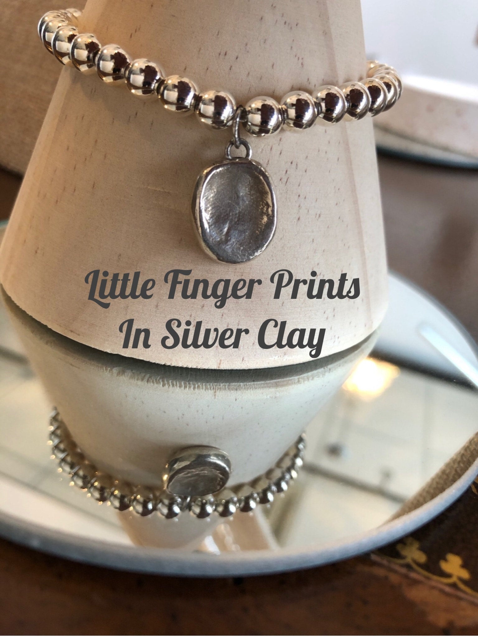 Silver clay fingerprint jewellery day Pottery Parties Studio