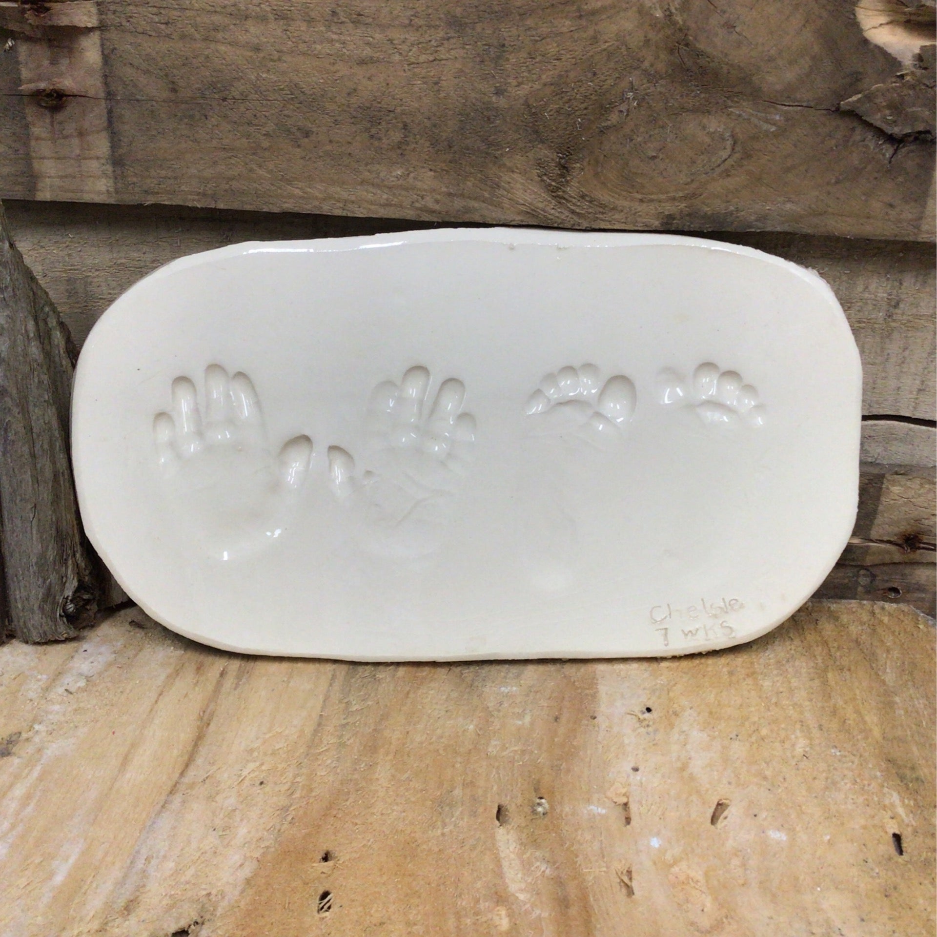 Ceramic hand sales and foot impressions